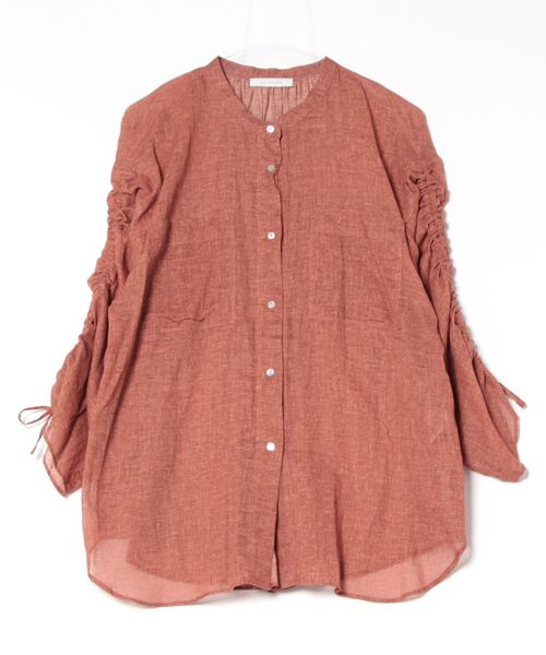 Jines(ジネス)の「シアーシャーリングシャツ(シャツ/ブラウス・レディース・イエロー系その他/オレンジ・38)」の19枚目の写真
