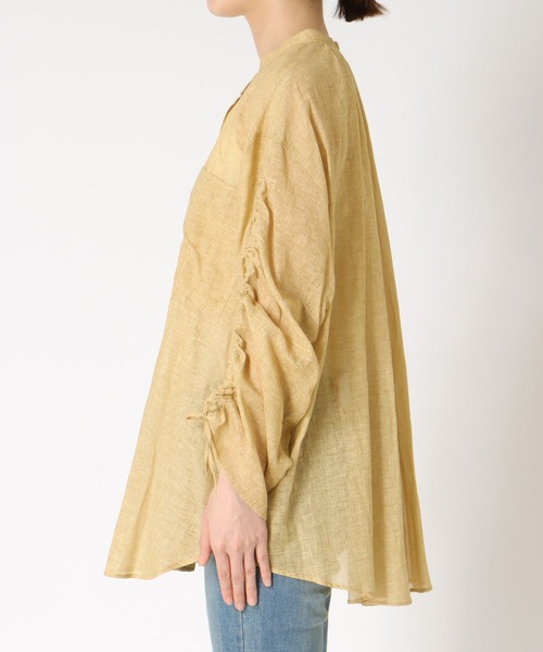Jines(ジネス)の「シアーシャーリングシャツ(シャツ/ブラウス・レディース・イエロー系その他/オレンジ・38)」の9枚目の写真