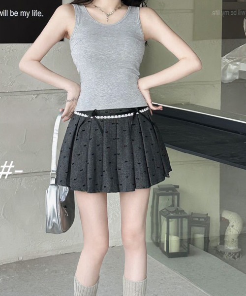 Miniministore(ミニミニストア)の「タンクトップ カップ付き インナーウェア(タンクトップ・レディース・ベージュ/ホワイト/グレー/ブラック・FREE)」の6枚目の写真