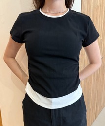 【ZOZO限定】バイカラー レイヤード Tシャツ 半袖トップス