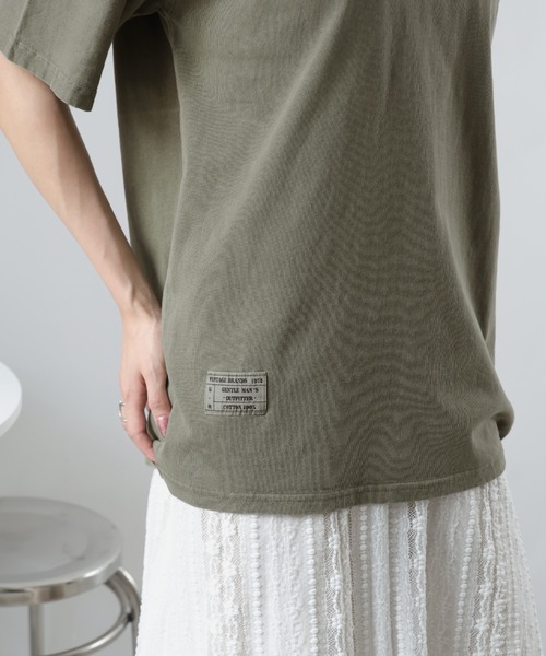 Girly Doll(ガーリードール)の「ビンテージライクオーバーTシャツ(Tシャツ/カットソー・レディース・モカ/ダークグレー/カーキ・M/S/XL/L)」の13枚目の写真