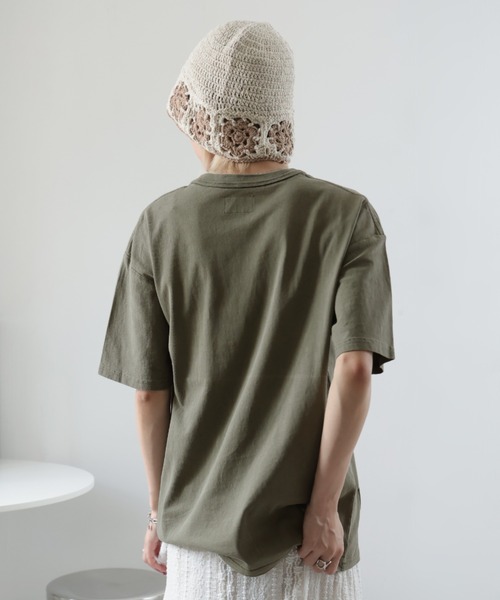 Girly Doll(ガーリードール)の「ビンテージライクオーバーTシャツ(Tシャツ/カットソー・レディース・モカ/ダークグレー/カーキ・M/S/XL/L)」の14枚目の写真