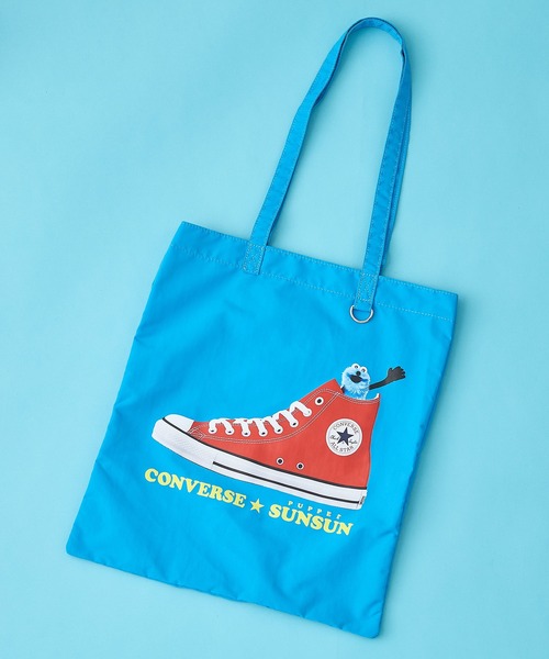 CONVERSE（コンバース）の「【CONVERSE/コンバース】SUNSUN FLAT TOTE BAG　パペットスンスン コラボバッグ（トートバッグ・レディース・アイボリー/イエロー/ブルー/ブラック/ピンク・FREE）」の3枚目の写真