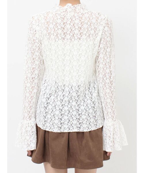 merry jenny（メリージェニー）の「flowerレーストップス（Tシャツ/カットソー・レディース・ブラック/オフホワイト/ピンク・FREE）」の8枚目の写真