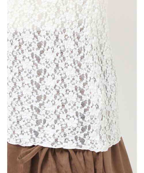 merry jenny（メリージェニー）の「flowerレーストップス（Tシャツ/カットソー・レディース・ブラック/オフホワイト/ピンク・FREE）」の11枚目の写真