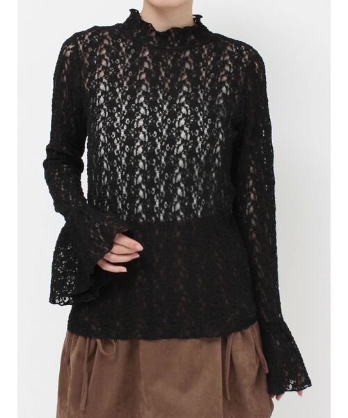 merry jenny（メリージェニー）の「flowerレーストップス（Tシャツ/カットソー・レディース・ブラック/オフホワイト/ピンク・FREE）」の17枚目の写真