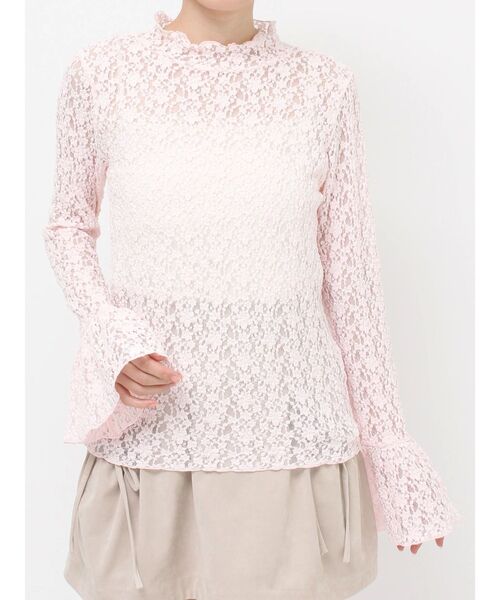 merry jenny（メリージェニー）の「flowerレーストップス（Tシャツ/カットソー・レディース・ブラック/オフホワイト/ピンク・FREE）」の18枚目の写真