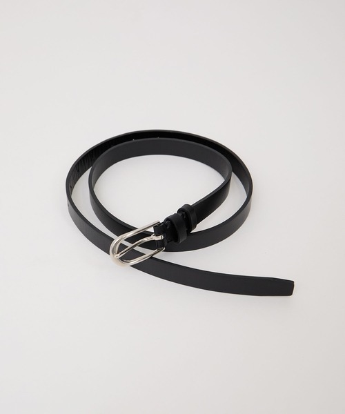 SALON adam et rope'(サロン アダム エ ロペ)の「【W S(ドゥーブル)】レザーオーバルバックルベルト(ベルト・レディース・ブラック/ベージュ系その他・FREE)」の9枚目の写真