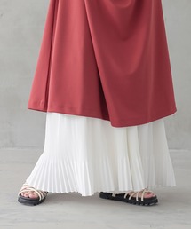 【吸水速乾・帯電防止・ストレッチ】裾プリーツぺチパンツ