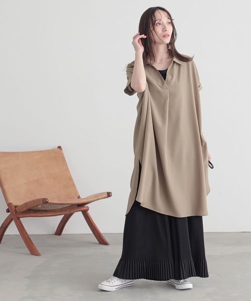 n'OrLABEL(ノアールレーベル)の「【吸水速乾・帯電防止・ストレッチ】裾プリーツぺチパンツ(その他パンツ・レディース・ブラック/アイボリー/チャコール・2/1)」の22枚目の写真
