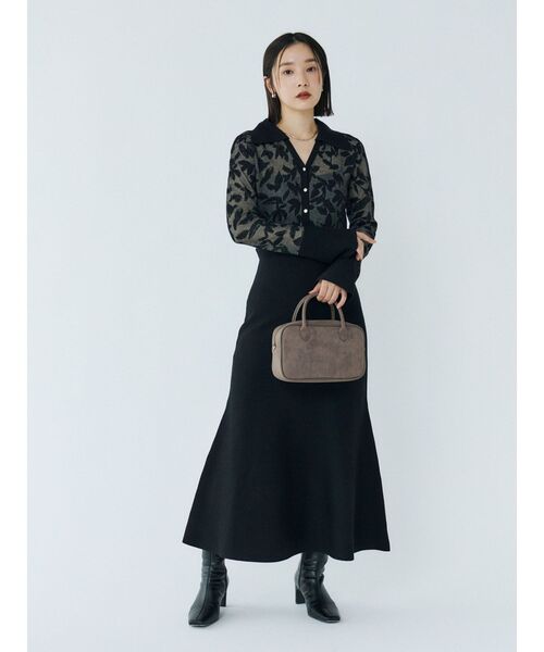 LAGUNAMOON(ラグナムーン)の「スクエアトゥショートブーツ(ブーツ・レディース・ブラック/ベージュ・S/M)」の9枚目の写真