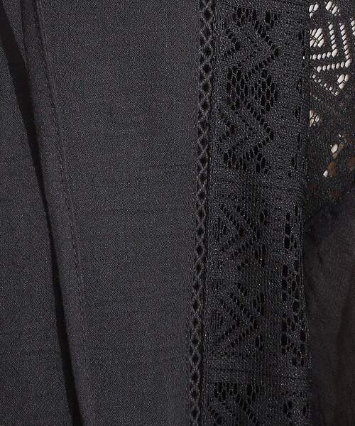 Cutie Blonde（キューティーブロンド）の「【着丈選べる】一枚でこなれ見え サイドレースブラウス（シャツ/ブラウス・レディース・オフホワイト/ブラック・00/11）」の9枚目の写真