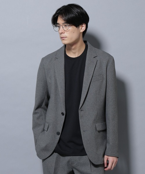 NANO universe（ナノユニバース）の「「Damerino」LANATEC(R)メランジオックスストレッチセットアップ（セットアップ・メンズ・ネイビー/オリーブ/グレー・S/M/L/XL）」の4枚目の写真