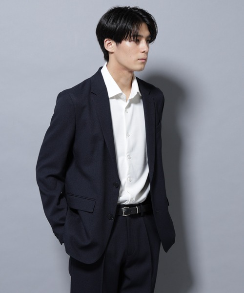 NANO universe（ナノユニバース）の「「Damerino」LANATEC(R)メランジオックスストレッチセットアップ（セットアップ・メンズ・ネイビー/オリーブ/グレー・S/M/L/XL）」の19枚目の写真