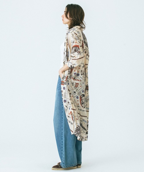 HLAADA（フラーダ）の「(HLAADA for ROSEBUD)BANDANA BIAS SHIRT OP（ワンピース・レディース・ベージュ/ネイビー・ONE SIZE）」の7枚目の写真