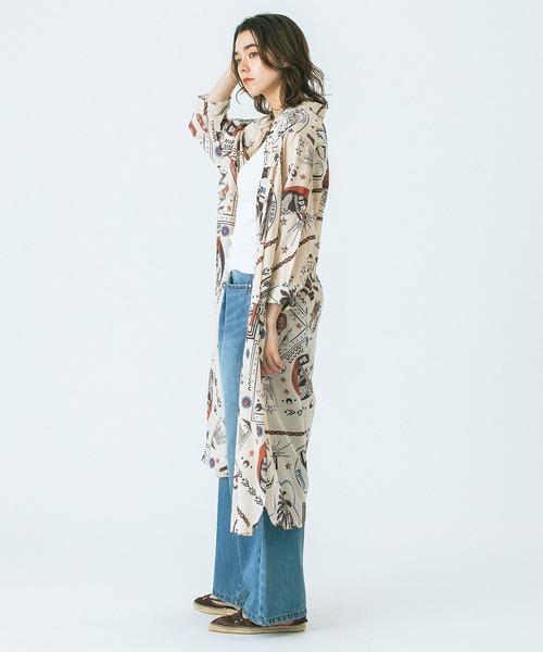 HLAADA（フラーダ）の「(HLAADA for ROSEBUD)BANDANA BIAS SHIRT OP（ワンピース・レディース・ベージュ/ネイビー・ONE SIZE）」の9枚目の写真