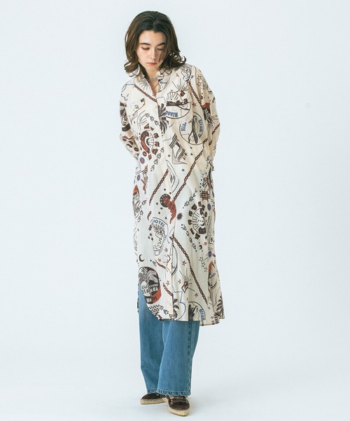 HLAADA（フラーダ）の「(HLAADA for ROSEBUD)BANDANA BIAS SHIRT OP（ワンピース・レディース・ベージュ/ネイビー・ONE SIZE）」の15枚目の写真