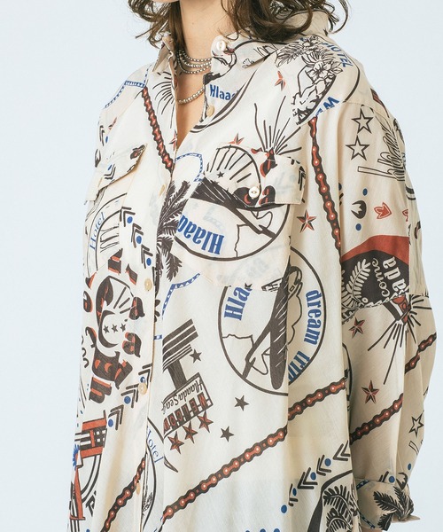 HLAADA（フラーダ）の「(HLAADA for ROSEBUD)BANDANA BIAS SHIRT OP（ワンピース・レディース・ベージュ/ネイビー・ONE SIZE）」の17枚目の写真