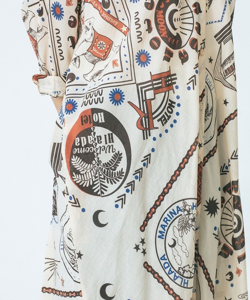 HLAADA（フラーダ）の「(HLAADA for ROSEBUD)BANDANA BIAS SHIRT OP（ワンピース・レディース・ベージュ/ネイビー・ONE SIZE）」の18枚目の写真