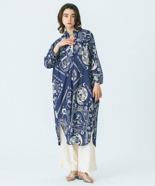 HLAADA（フラーダ）の「(HLAADA for ROSEBUD)BANDANA BIAS SHIRT OP（ワンピース・レディース・ベージュ/ネイビー・ONE SIZE）」の22枚目の写真