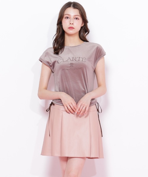 JILL BY JILLSTUART 梳毛調プリーツミニスカートМ ◇フェイクレザー