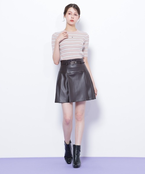 JILL by JILL STUART(ジルバイジルスチュアート)の「◇フェイクレザープリーツミニスカート(スカート・レディース・ブラウン/ピンク・SMALL/MEDIUM)」の18枚目の写真