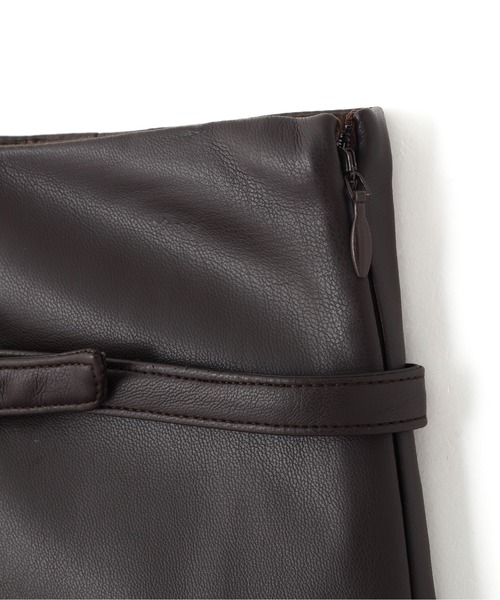 JILL by JILL STUART(ジルバイジルスチュアート)の「◇フェイクレザープリーツミニスカート(スカート・レディース・ブラウン/ピンク・SMALL/MEDIUM)」の15枚目の写真