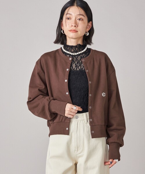 SHIPS NINE CASE:〈手洗い可能〉シアー レース ハイネック プル