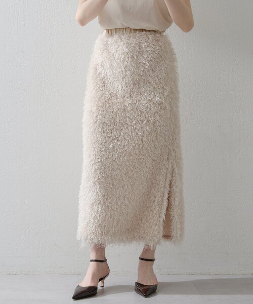 THE PAUSE（ザ ポーズ）の「【THE PAUSE】ボリュームフリンジスカート（スカート・レディース・ブラウン/アイボリー・FREE）」の12枚目の写真