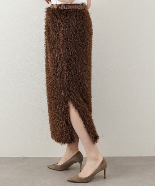 THE PAUSE（ザ ポーズ）の「【THE PAUSE】ボリュームフリンジスカート（スカート・レディース・ブラウン/アイボリー・FREE）」の16枚目の写真