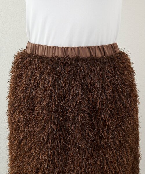 THE PAUSE（ザ ポーズ）の「【THE PAUSE】ボリュームフリンジスカート（スカート・レディース・ブラウン/アイボリー・FREE）」の18枚目の写真