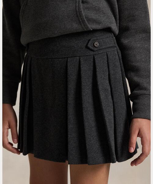 POLO RALPH LAUREN CHILDRENSWEAR（ポロ ラルフ ローレン チルドレンズウェア）の「プリーテッド ヘザード インターロック スコート（その他パンツ・キッズ・グレー系・M/L/XL/S）」の4枚目の写真
