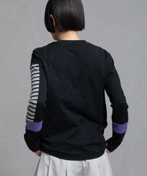 MARECHAL TERRE（マルシャルテル）の「マルチボーダートップス（Tシャツ/カットソー・レディース・グレー系/ネイビー系/ブラック系/カーキ系・MEDIUM）」の7枚目の写真