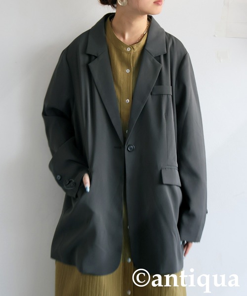 antiqua(アンティカ)の「テーラードジャケット(テーラードジャケット・レディース・ブラック/グレー・ONESIZE)」の14枚目の写真