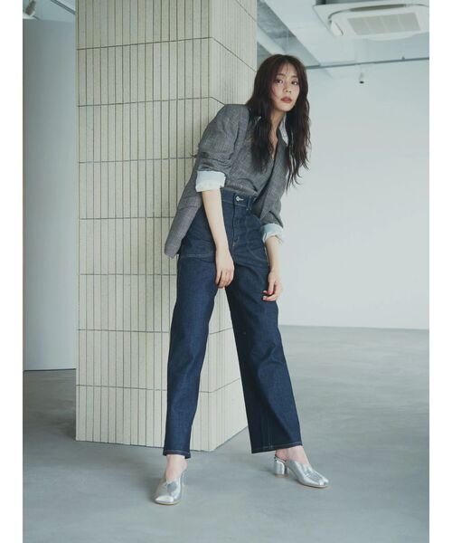 TONAL(トーナル)の「カラミシングルジャケット(テーラードジャケット・レディース・ブラック/オフホワイト/グレー・SMALL/MEDIUM)」の6枚目の写真