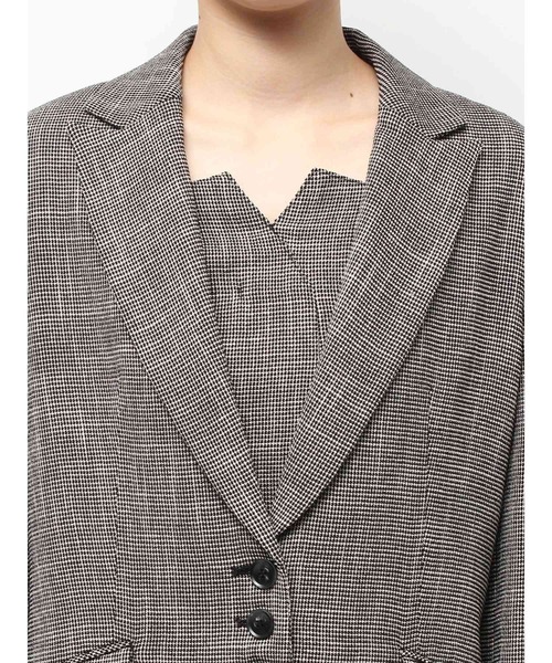 TONAL(トーナル)の「カラミシングルジャケット(テーラードジャケット・レディース・ブラック/オフホワイト/グレー・SMALL/MEDIUM)」の16枚目の写真