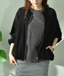 INTERPLANET（インタープラネット）の「【撥水・UV加工】ダブルクロスノーカラーブルゾン（ブルゾン）」