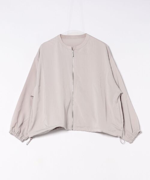 INTERPLANET(インタープラネット)の「【撥水・UV加工】ダブルクロスノーカラーブルゾン(ブルゾン・レディース・ライトグレー/ブラック/カーキ・FREE)」の18枚目の写真