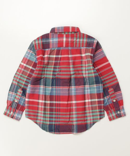 POLO RALPH LAUREN CHILDRENSWEAR(ポロ ラルフ ローレン チルドレンズウェア)の「チェック ブラッシュド コットン オックスフォード シャツ(シャツ/ブラウス・キッズ・レッド・6/3/4/7)」の4枚目の写真