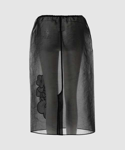 CECILIE BAHNSEN(セシリー バンセン)の「MIDI SKIRT WITH WAIST DRAWSTRING AND EMBROIDERY(スカート・レディース・ブラック・6/8)」の4枚目の写真