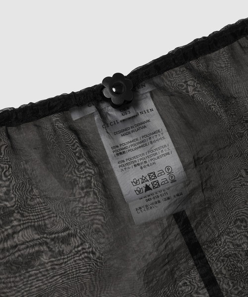 CECILIE BAHNSEN(セシリー バンセン)の「MIDI SKIRT WITH WAIST DRAWSTRING AND EMBROIDERY(スカート・レディース・ブラック・6/8)」の9枚目の写真