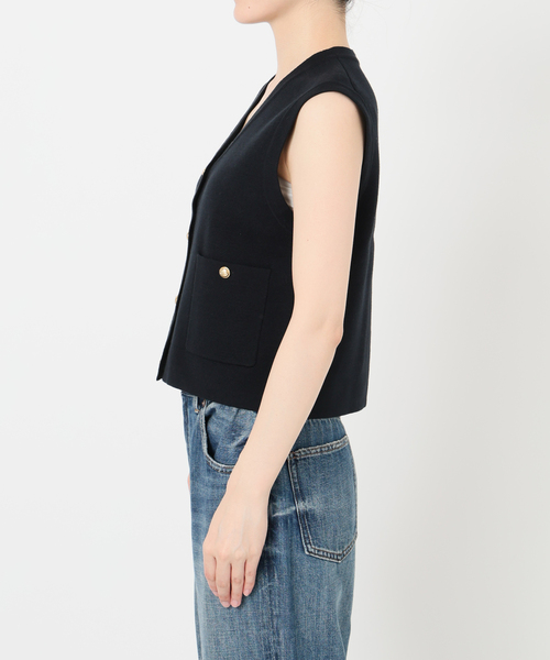 バルキーヤーンミラノリブニットベスト　スピック＆スパン バルキーヤーンミラノリブニットベスト（ベスト）｜Spick and