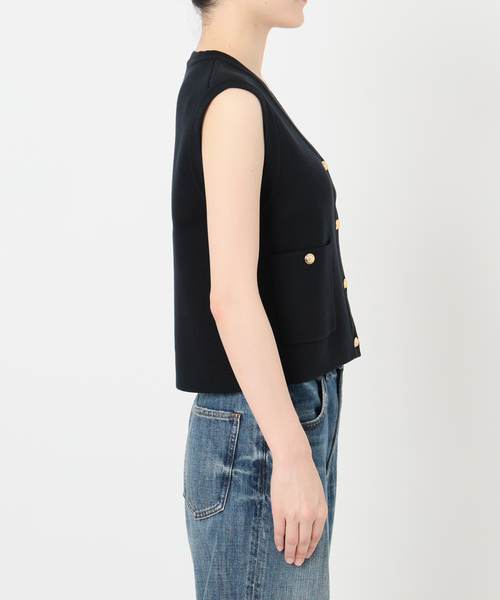 バルキーヤーンミラノリブニットベスト　スピック＆スパン バルキーヤーンミラノリブニットベスト（ベスト）｜Spick and