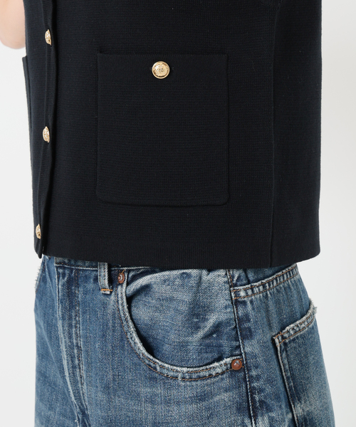 バルキーヤーンミラノリブニットベスト　スピック＆スパン バルキーヤーンミラノリブニットベスト（ベスト）｜Spick and