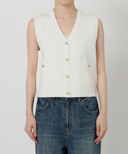 Spick & Span 美品 バルキーヤーンミラノリブニットベスト Spick & Span｜バルキーヤーンミラノリブニットベスト | Rakuten