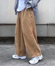 カットコーデュロイワイドイージーパンツ