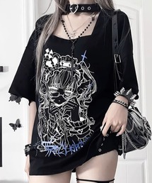 NOVESSEL | A'GEM/9 × .kom 『TricuspidC/トライカスピッドシー』バックレースアッププリントTシャツ(Tシャツ/カットソー)