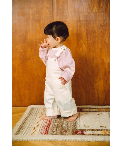 ooju（オージュ）の「【ooju】デニム オーバーオール（サロペット/オーバーオール・キッズ・インディゴブルー/アイボリー・1/2/3/4）」の11枚目の写真