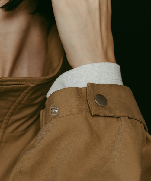 Knuth Marf（クヌースマーフ）の「【Knuth Marf】nylon blouson（ブルゾン・レディース・ブラック/キャメル・FREE）」の15枚目の写真