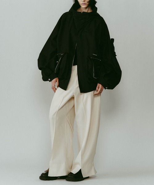 Knuth Marf（クヌースマーフ）の「【Knuth Marf】nylon blouson（ブルゾン・レディース・ブラック/キャメル・FREE）」の17枚目の写真